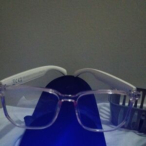 Clear and White Wearable Smart Glasses